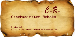 Czechmeiszter Rebeka névjegykártya